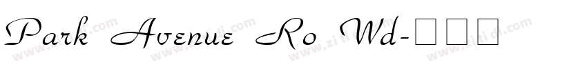 Park Avenue Ro Wd字体转换